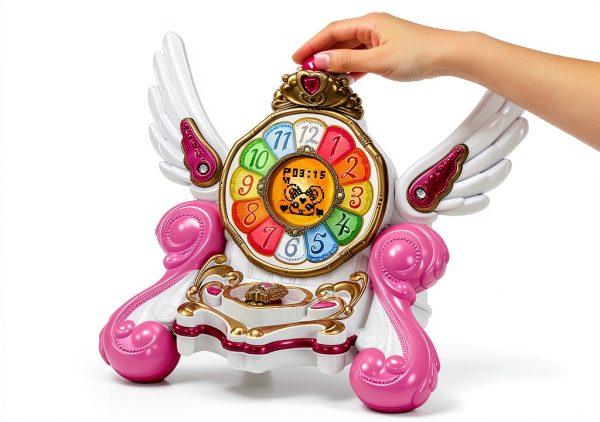 Bandai Girls Teaching Clock Toy AA Battery Powered-4
