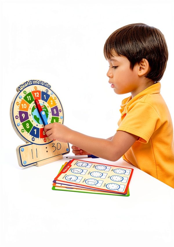 Coogam Wooden Learning Clock for Kids-2
