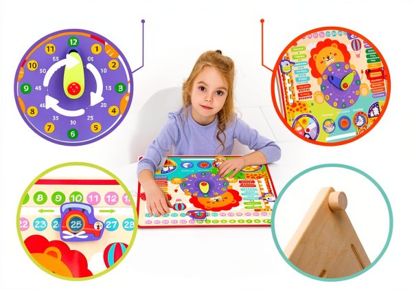 Wooden Calendar Board for Kids YunHe XinQiao Toys Factory-4