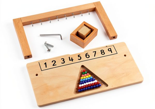 Teaching Clock Thoth Wooden Bead Stair Three Years-1