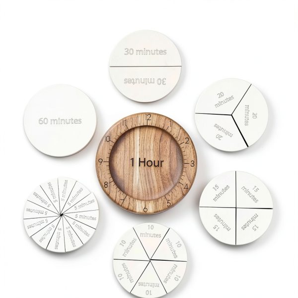 MerryHeart Fraction Clock for Kids Learning-3