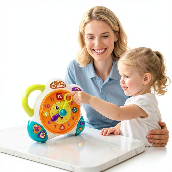 V-Opitos Musical Learning Clock Toy for Kids 3-6-4