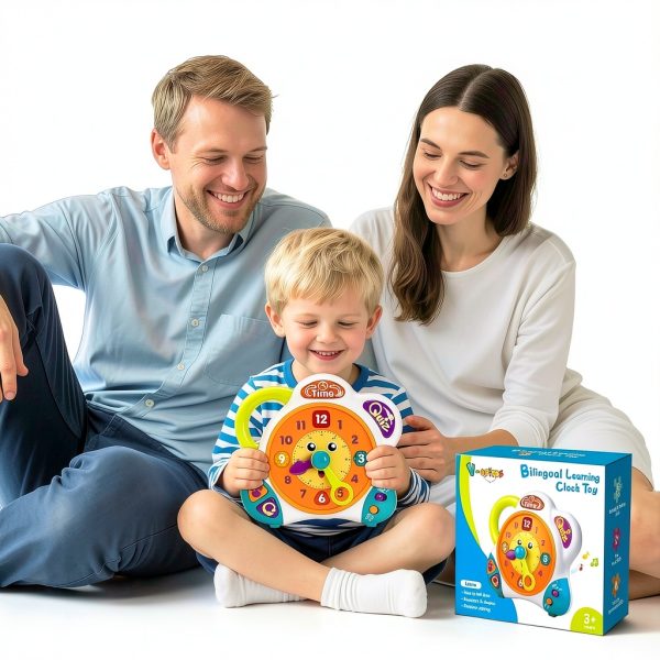 V-Opitos Musical Learning Clock Toy for Kids 3-6-6