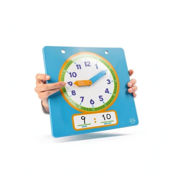 Kids Learning Clock SCRIBBLEDO Laminated Dry Erase-2