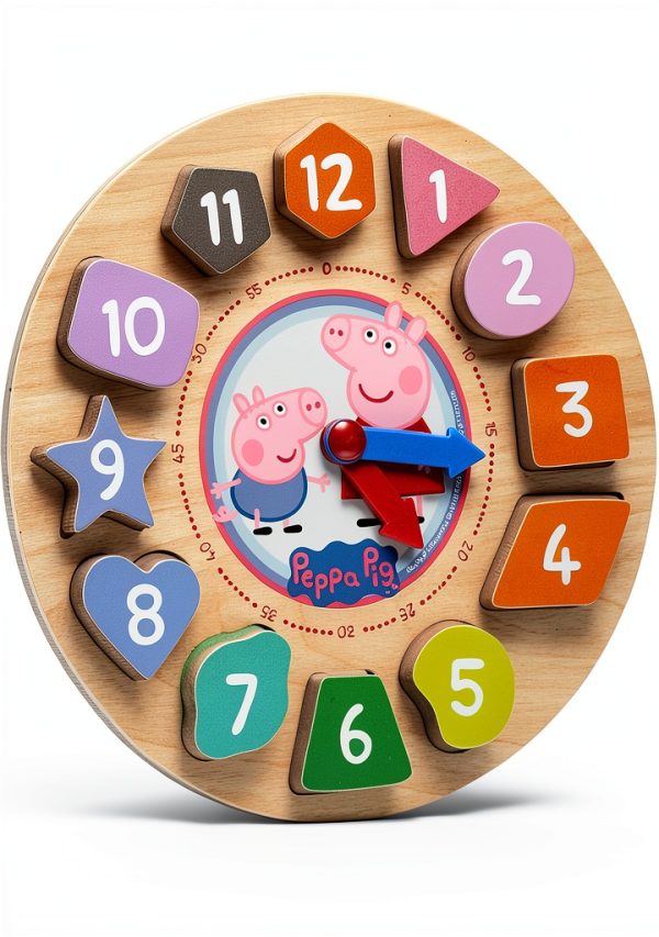 Longshore Shape Sorter Clock Wooden Learning Toy-0