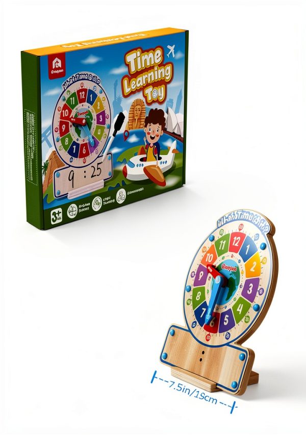 Coogam Wooden Learning Clock for Kids-6