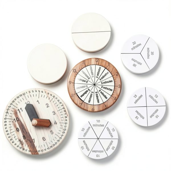 MerryHeart Fraction Clock for Kids Learning-4