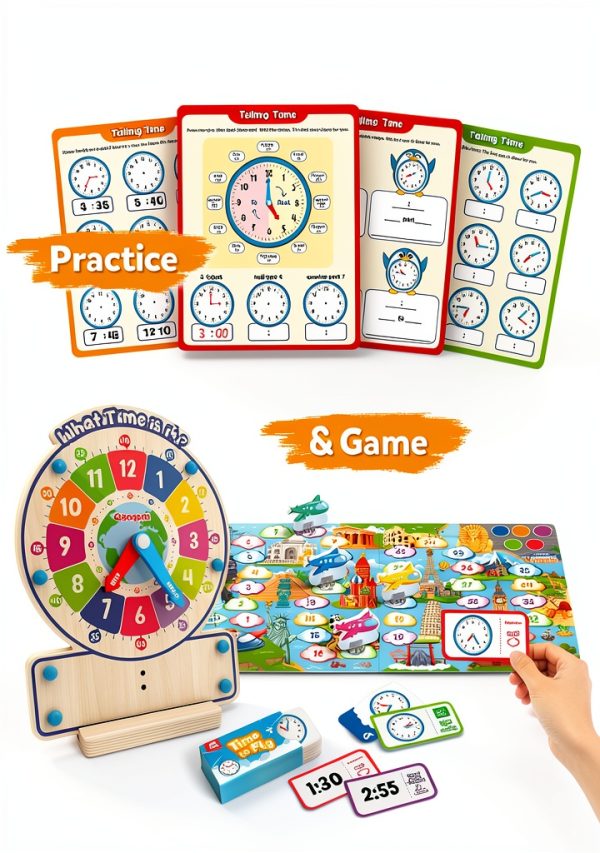 Coogam Wooden Learning Clock for Kids-1