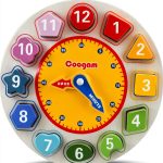 Coogam Wooden Teaching Clock Toy for Toddlers-0
