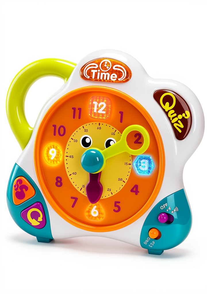 Child playing with V-Opitos musical learning clock in a classroom