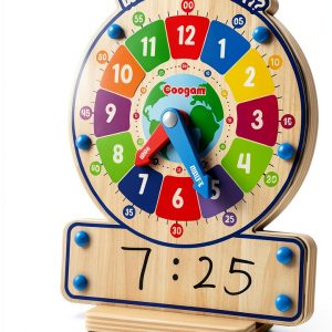 Coogam Wooden Learning Clock for Kids-0