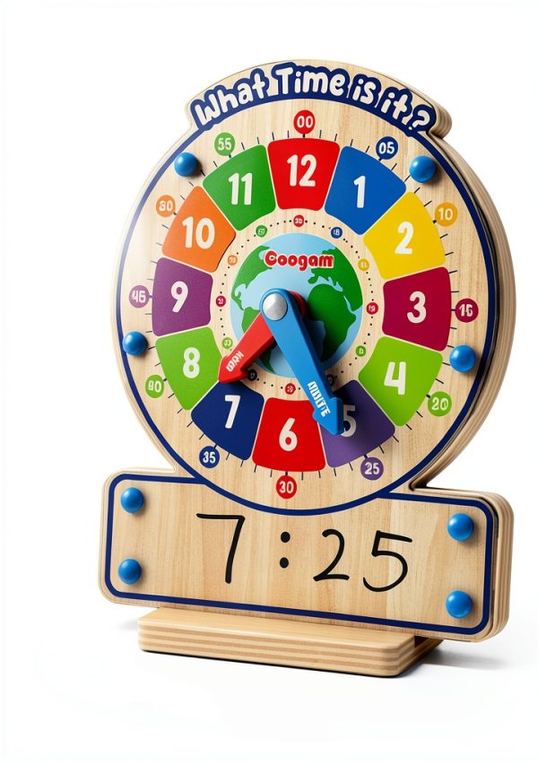 Coogam Wooden Learning Clock for Kids-0