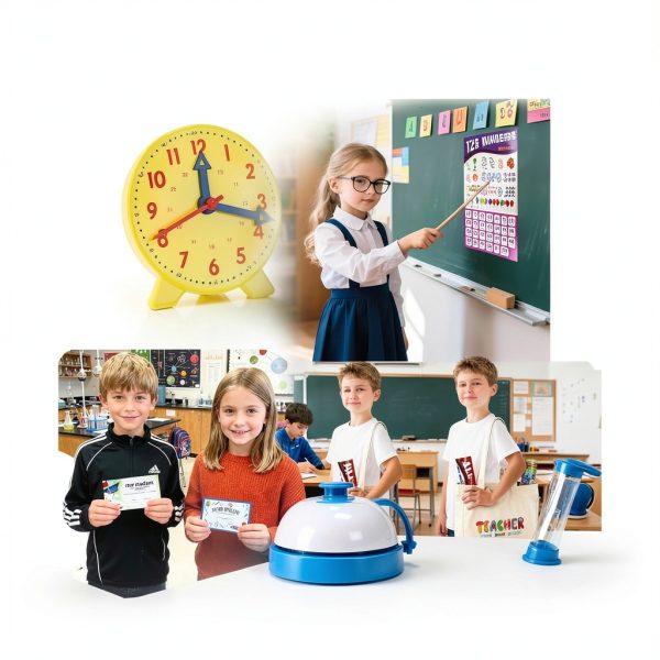 Gifts2U Teacher Play Set Classroom Kit with Whiteboard Clock Money-4