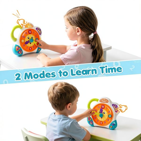 V-Opitos Musical Learning Clock Toy for Kids 3-6-2