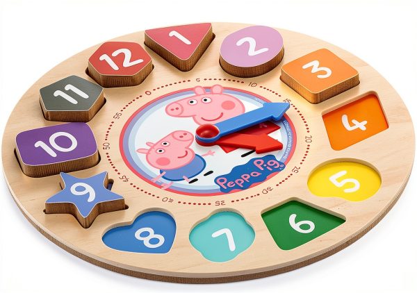 Longshore Shape Sorter Clock Wooden Learning Toy-2