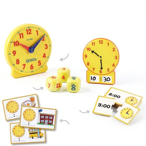 Learning Resources Teaching Clock LER3220 Hands‑On Time Learning Set-5