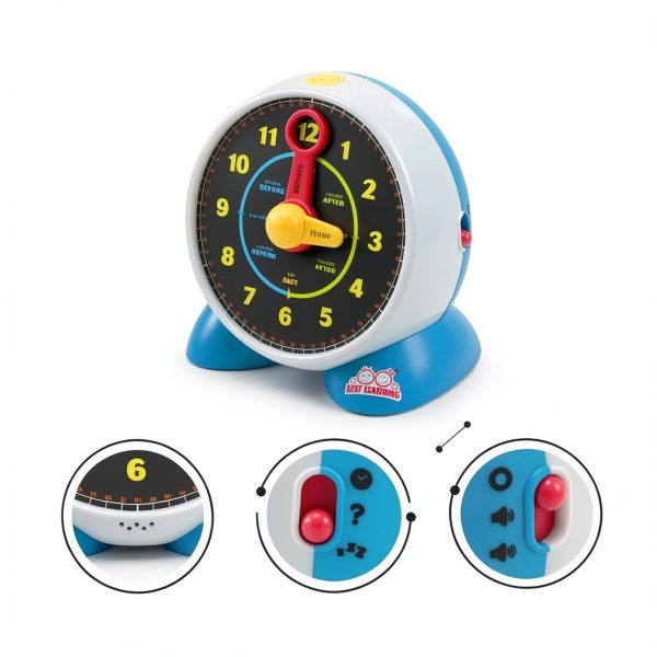 Best Learning Materials Teaching Clock 3021 with Music Night Light-2