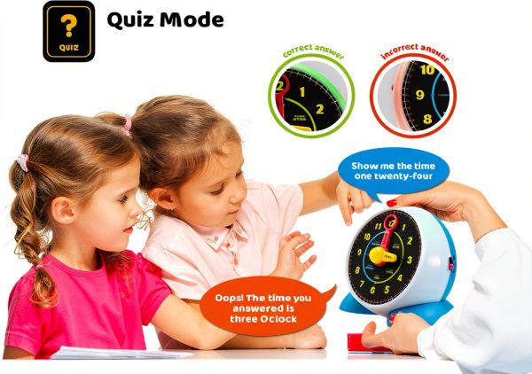 Best Learning Materials Teaching Clock 3021 with Music Night Light-5