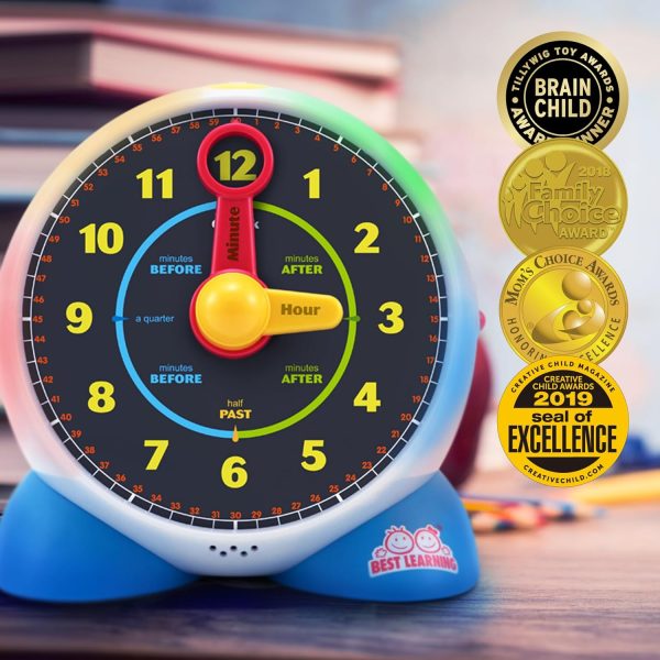 Best Learning Materials Teaching Clock 3021 with Music Night Light-1