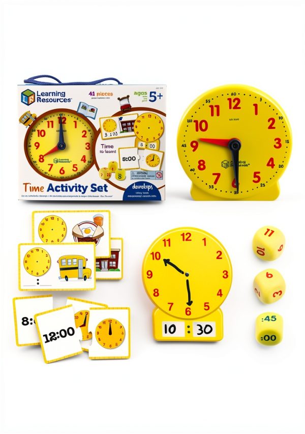 Learning Resources Teaching Clock LER3220 Hands‑On Time Learning Set-0