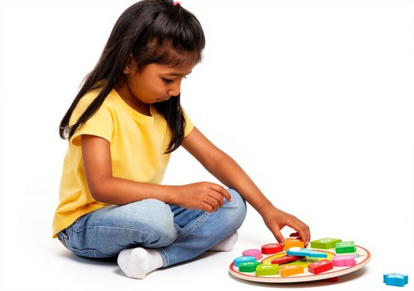 Melissa & Doug Wooden Teaching Clock with Removable Number Pieces-1