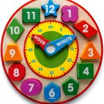 Melissa & Doug Wooden Teaching Clock with Removable Number Pieces-0