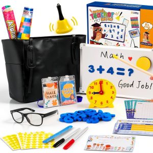 Teaching Clock Kit with Whiteboard, Markers, Props Alritz Bag-006-0