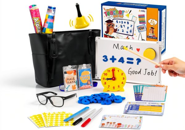 Teaching Clock Kit with Whiteboard, Markers, Props Alritz Bag-006-0