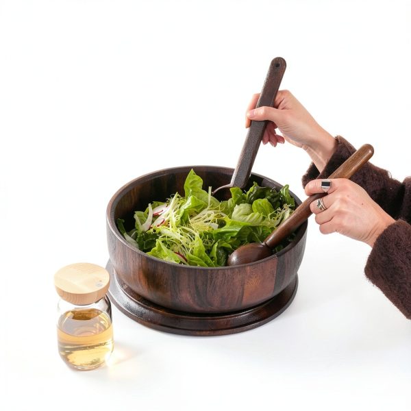 Holcomb Studio Totter Salad Dressing Shaker | Handblown Glass Mixer Ash Wood Lid & Silicone Gasket Leak-Free Emulsifying | Prep, Store & Serve Dressings Modern Minimalist Dinner Table Hostess Gift-8