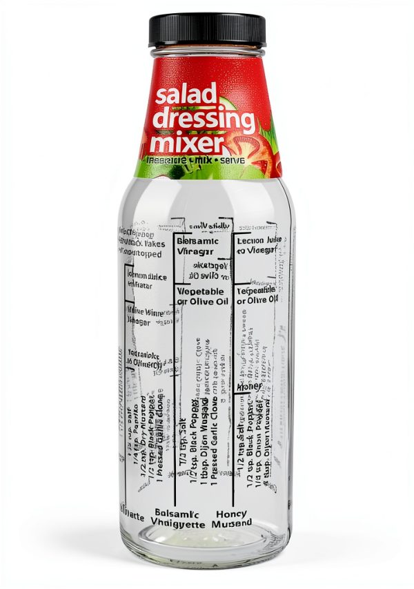Harold Import Kolder's Salad Dressing Mixer 13 oz Steel Shaker-2