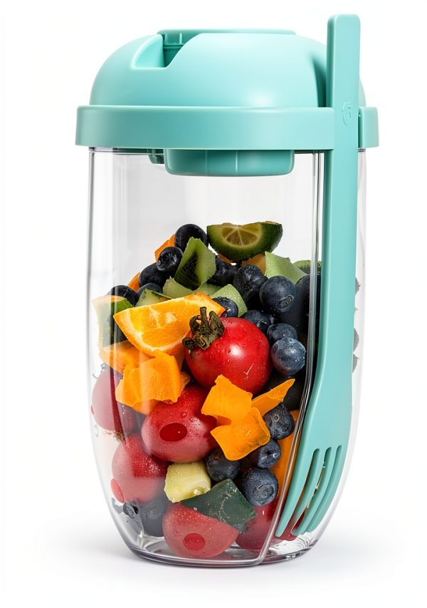 Salad Shaker Eioflia 1000ml Green Leak‑Proof Meal Container-0