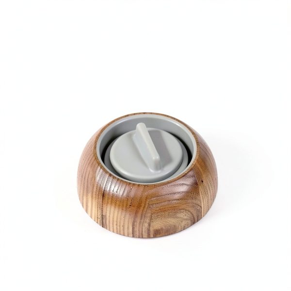 Holcomb Studio Totter Salad Dressing Shaker | Handblown Glass Mixer Ash Wood Lid & Silicone Gasket Leak-Free Emulsifying | Prep, Store & Serve Dressings Modern Minimalist Dinner Table Hostess Gift-7