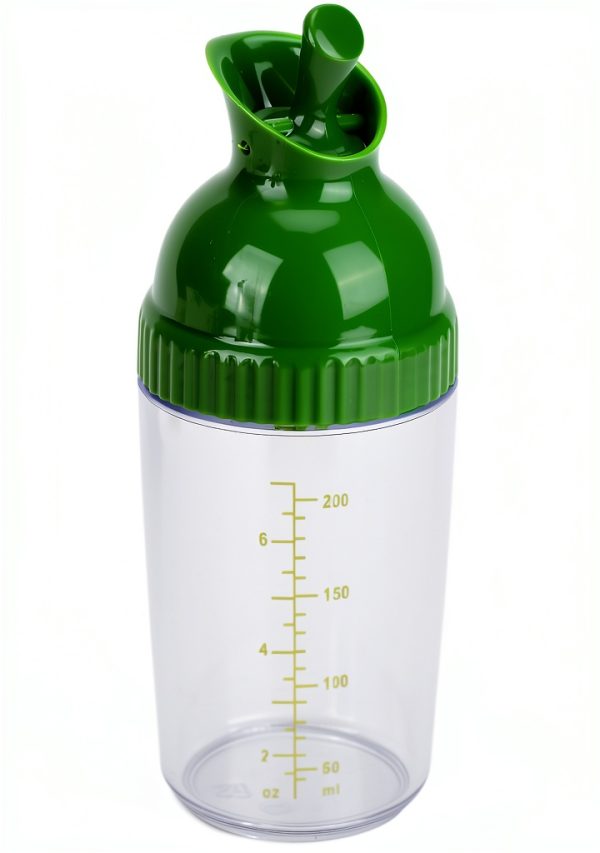 Atyhao Salad Dressing Mixer Bottle, 200ml Salad Dressing Shaker Salad Dressing Container Prevent Leakage Salad Dressing Jar with Lid for Kitchen Storage Containers (Green)-0