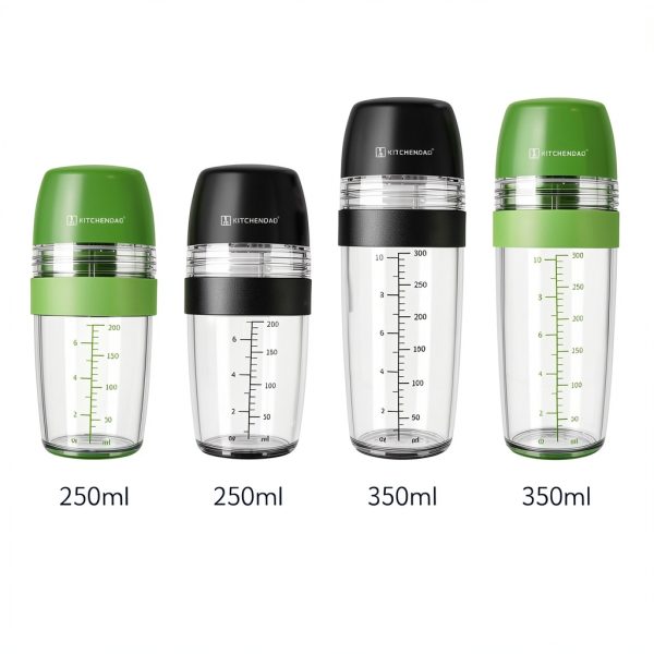 Salad Dressing Shaker Bottle KITCHENDAO 2-in-1 Citrus Juicer 1 Cup-4