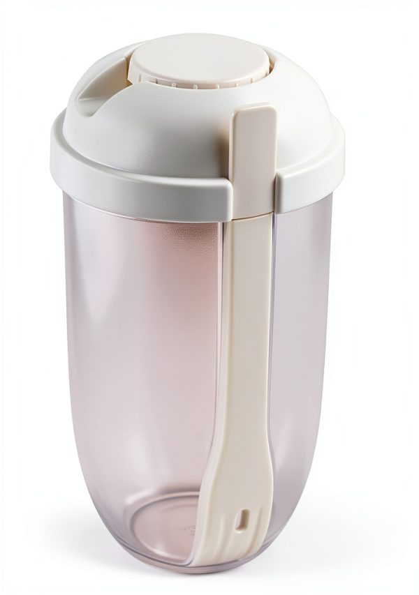 Keep Fit Meal Shaker Cup by LAWRNCH Green 1000ml Salad Container-7