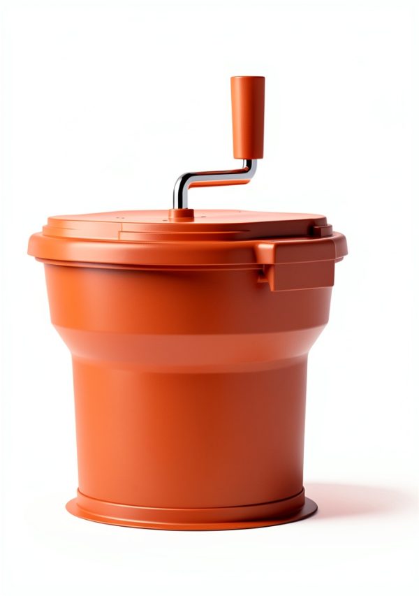 PYY 2.5 Gallon Commercial Salad Spinner - Salad Dryer w/Silicone Anti-slip Mat & Draining Hose, 10Qt Manual Salad Spinner for 3 Heads of Lettuce Spinner Large for Catering-5