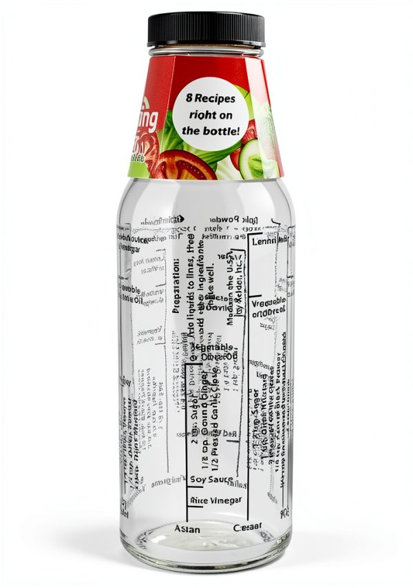 Harold Import Kolder's Salad Dressing Mixer 13 oz Steel Shaker-3