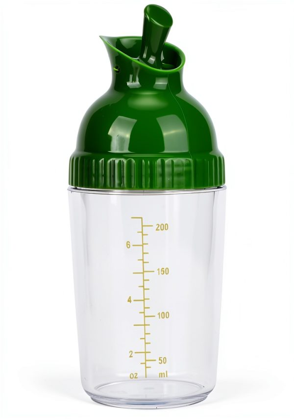 Salad Dressing Shaker 200ml Green Leakproof Bottle by Haofy-0
