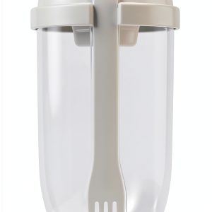 Salad Meal Shaker Cup by QHHVAIT – Airtight Container with Fork-0