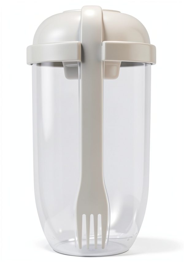 Salad Meal Shaker Cup by QHHVAIT – Airtight Container with Fork-0