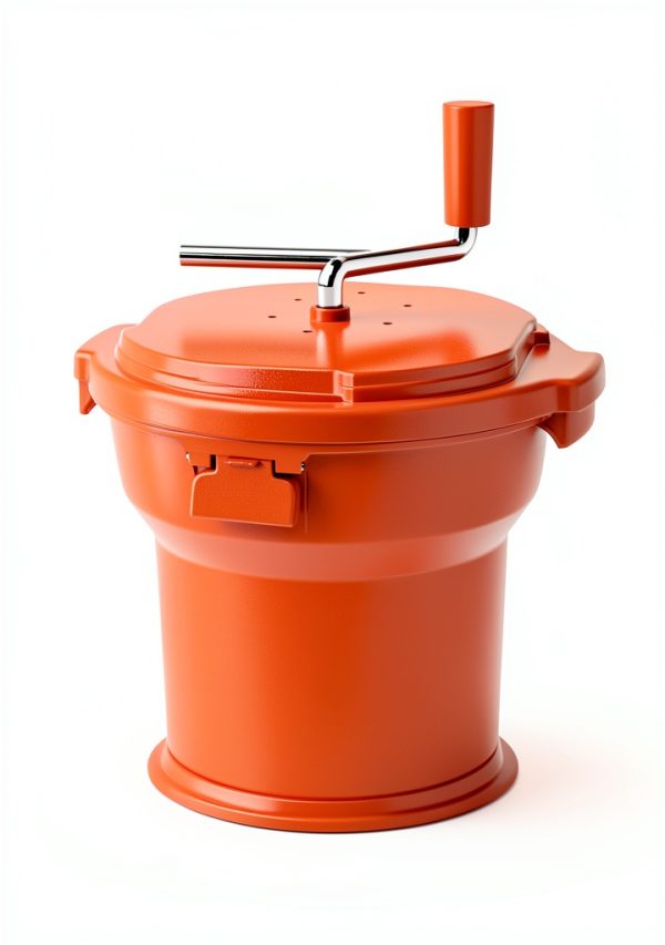 PYY 2.5 Gallon Commercial Salad Spinner - Salad Dryer w/Silicone Anti-slip Mat & Draining Hose, 10Qt Manual Salad Spinner for 3 Heads of Lettuce Spinner Large for Catering-6