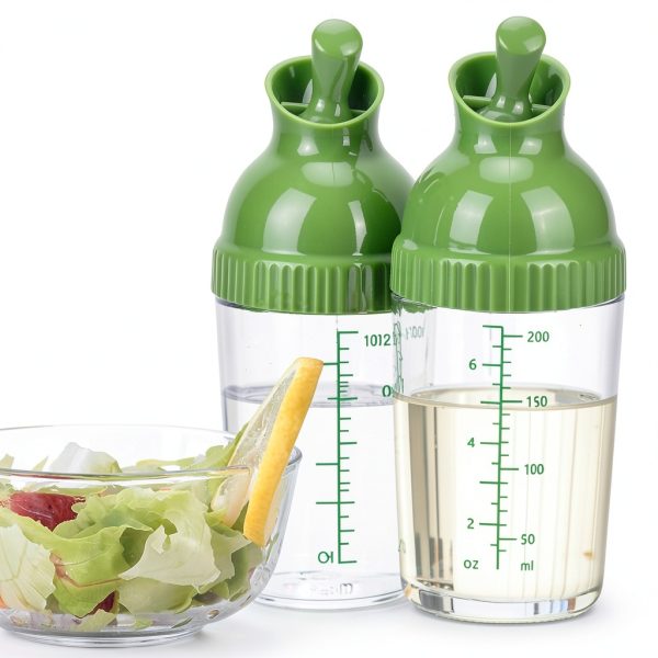 Atyhao Salad Dressing Mixer Bottle, 200ml Salad Dressing Shaker Salad Dressing Container Prevent Leakage Salad Dressing Jar with Lid for Kitchen Storage Containers (Green)-6