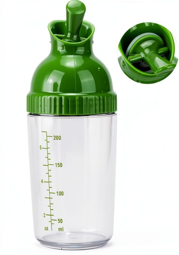 Salad Dressing Shaker 200ml Green Leakproof Bottle by Haofy-6