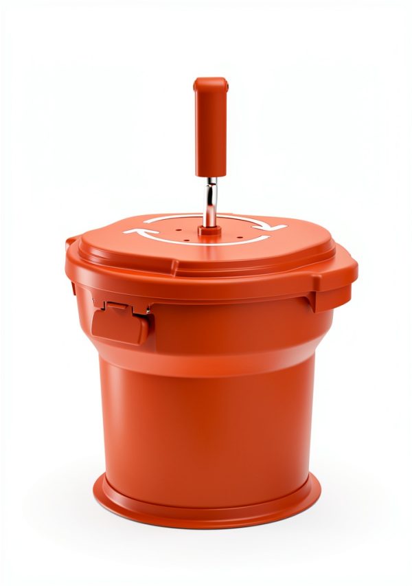 PYY 2.5 Gallon Commercial Salad Spinner - Salad Dryer w/Silicone Anti-slip Mat & Draining Hose, 10Qt Manual Salad Spinner for 3 Heads of Lettuce Spinner Large for Catering-2
