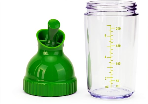 Salad Dressing Shaker 200ml Green Leakproof Bottle by Haofy-8