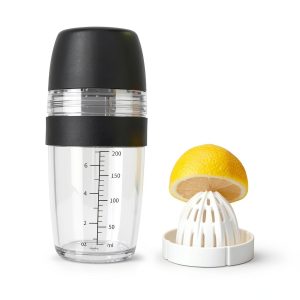 Salad Dressing Shaker Bottle KITCHENDAO 2-in-1 Citrus Juicer 1 Cup-0