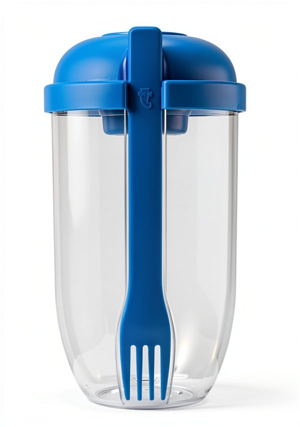 Salad Meal Shaker Cup by QHHVAIT – Airtight Container with Fork-4
