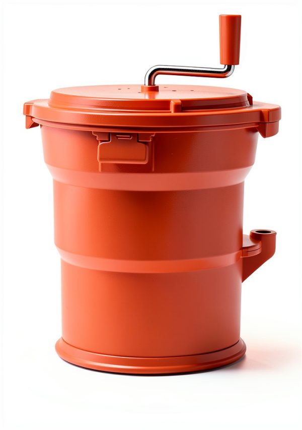 PYY 2.5 Gallon Commercial Salad Spinner - Salad Dryer w/Silicone Anti-slip Mat & Draining Hose, 10Qt Manual Salad Spinner for 3 Heads of Lettuce Spinner Large for Catering-7