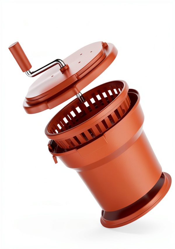 PYY 2.5 Gallon Commercial Salad Spinner - Salad Dryer w/Silicone Anti-slip Mat & Draining Hose, 10Qt Manual Salad Spinner for 3 Heads of Lettuce Spinner Large for Catering-3