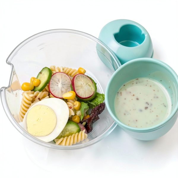 Salad Shaker Eioflia 1000ml Green Leak‑Proof Meal Container-6